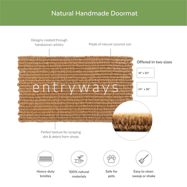 Entryways Handwoven Doormat - Sun Half Round