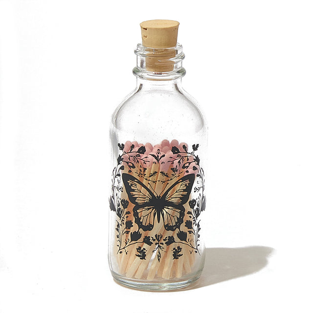 entryways Papillon Mini Apothecary Match Bottle