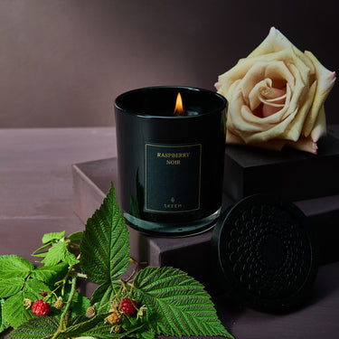 Entryways Raspberry Noir Obsidian Candle