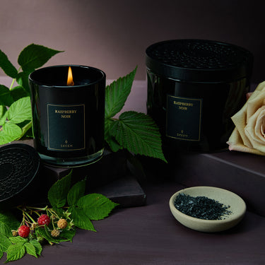 Entryways Raspberry Noir Obsidian Candle