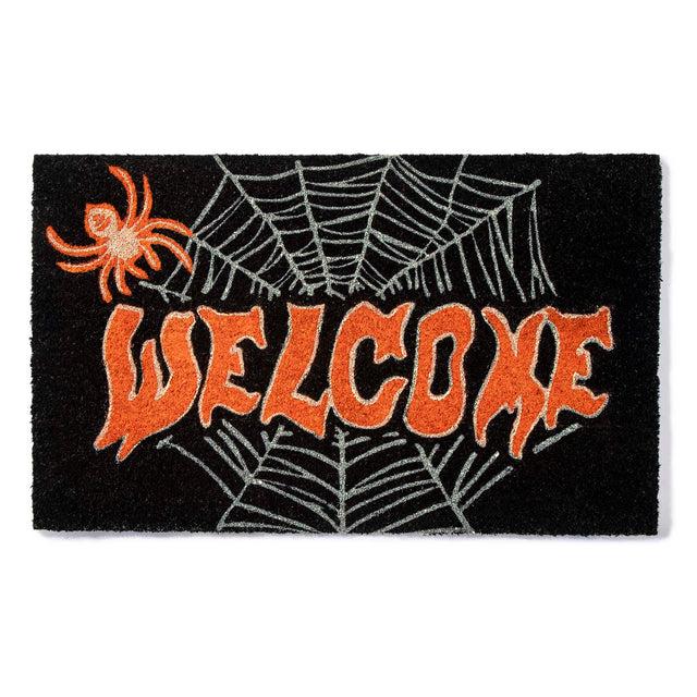 entryways Spider Web Welcome Doormat 17"x28"