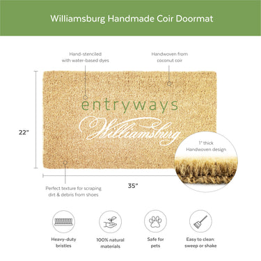 Entryways Williamsburg Doormat - Print Block