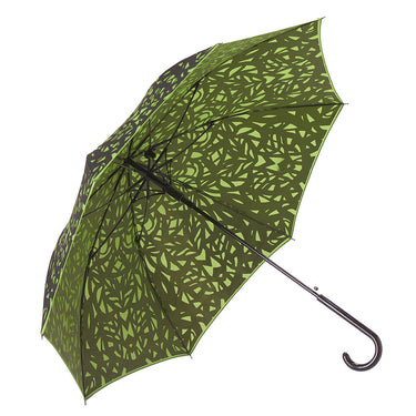 Entryways Green Umbrella Featuring Black Butterfly Wing Design