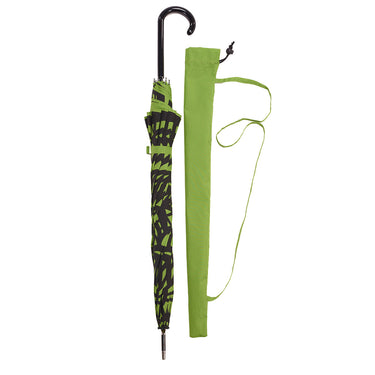Entryways Green Umbrella Featuring Black Butterfly Wing Design