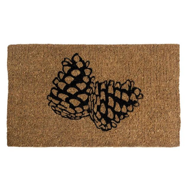 entryways Handmade Doormat - Pair of Pine Cones 18"x30"