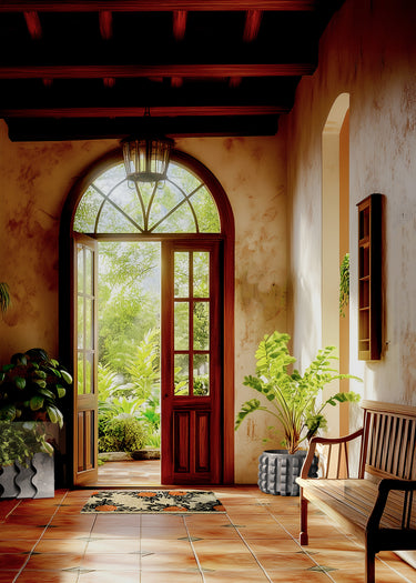 Entryways Handmade Handwoven Coir Doormat Citrus Grove 18"x30"