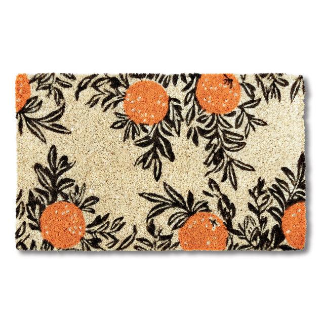 entryways Handmade Handwoven Coir Doormat Citrus Grove 18"x30"