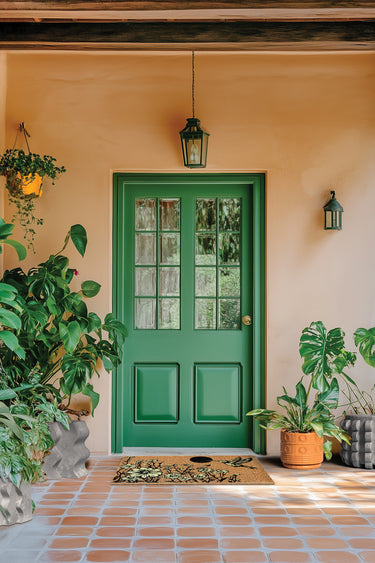 Entryways Handmade Handwoven Coir Doormat Hummingbird Garden 18"x30"