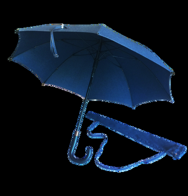 Entryways Large Blue Jean Sun Protection Umbrella Featuring Sunbrella Fabric