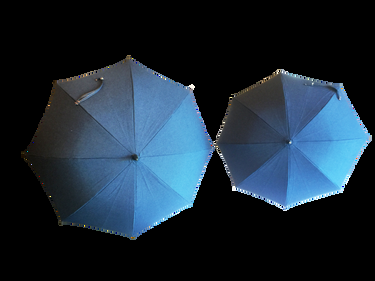 Entryways Large Blue Jean Sun Protection Umbrella Featuring Sunbrella Fabric