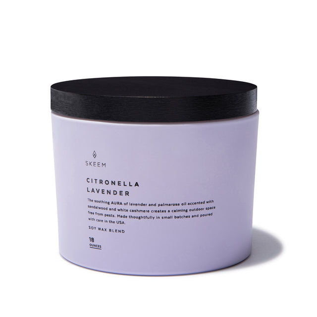 entryways Lavender Aura Citronella Triple Wick Candle