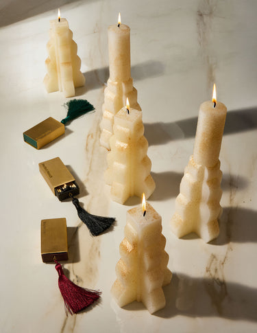 Entryways Merriment Brass Matchbox With Evergreen Tassel