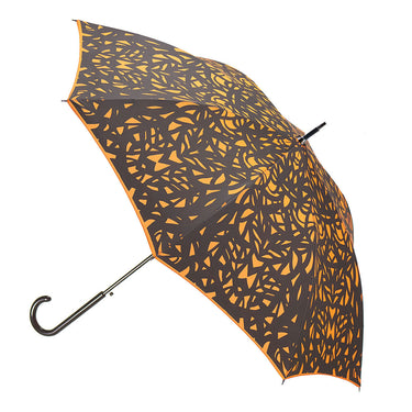 Entryways Orange Umbrella Featuring Black Butterfly Wing Design