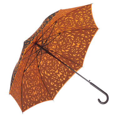 Entryways Orange Umbrella Featuring Black Butterfly Wing Design