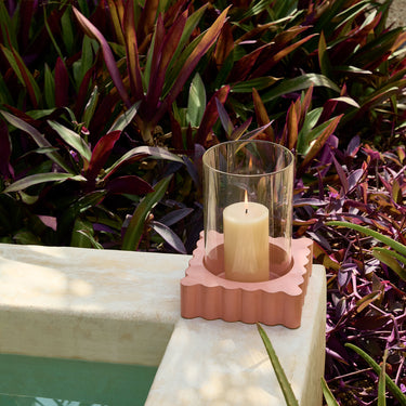 Entryways Salted Lavender Cinder Citronella Hurricane Candle