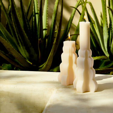 Entryways Salted Lavender Cinder Citronella Set Of 2 Tapers