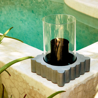 Entryways Santal Cinder Citronella Hurricane Candle