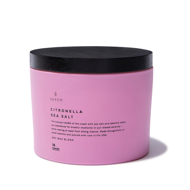 entryways Sea Salt Aura Citronella Triple Wick Candle