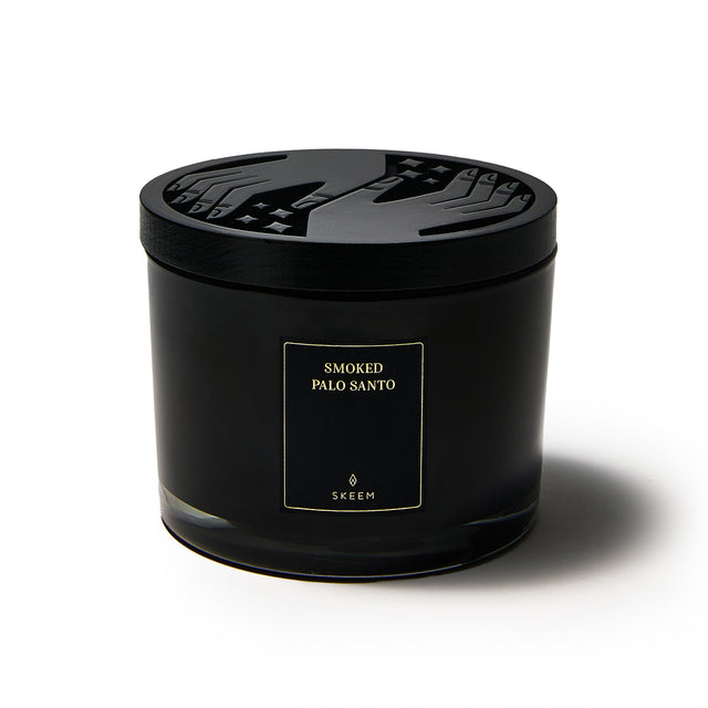 entryways Smoked Palo Santo Obsidian Triple Wick Candle