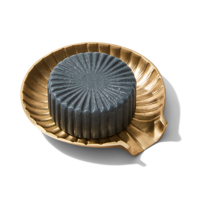 entryways Sweet Balsam Gilded Bar Soap with Brass Dish