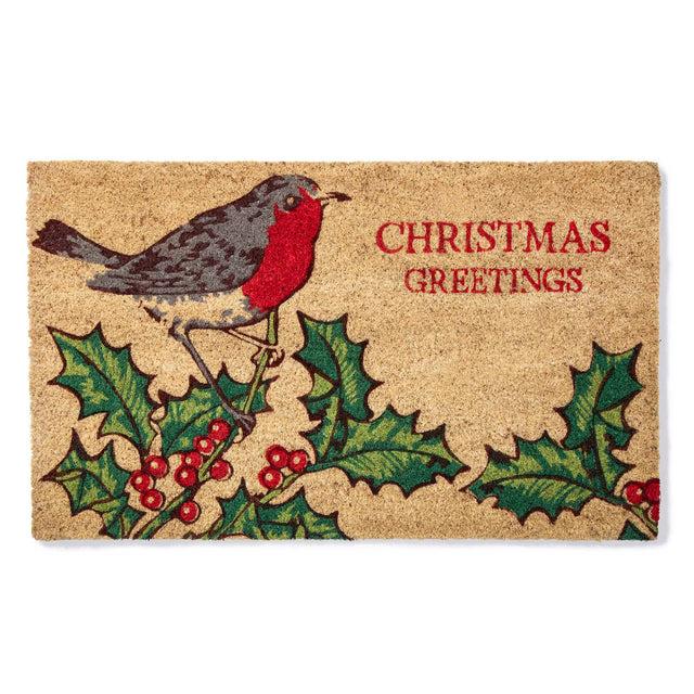 entryways Victoria and Albert Museum Doormat - Festive Robin 18"x30"