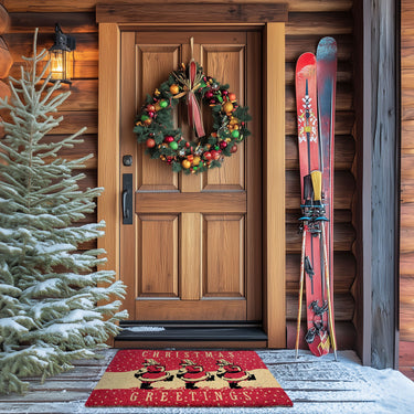 Entryways Victoria And Albert Museum Doormat - Santa Claus Greetings 18"x30"