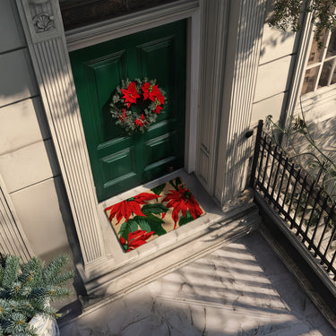 Entryways Victoria And Albert Museum Doormat - Victorian Poinsettia 18" X 30"