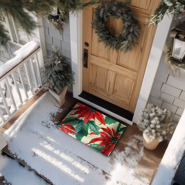 Entryways Victoria And Albert Museum Doormat - Victorian Poinsettia 18" X 30"