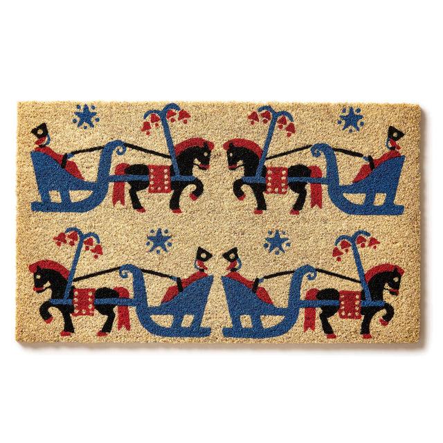 entryways Victoria and Albert Museum Doormat - Winter Sleigh Ride 18"x30"