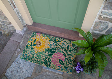 Entryways Williamsburg Doormat - Sunflower Blockprint