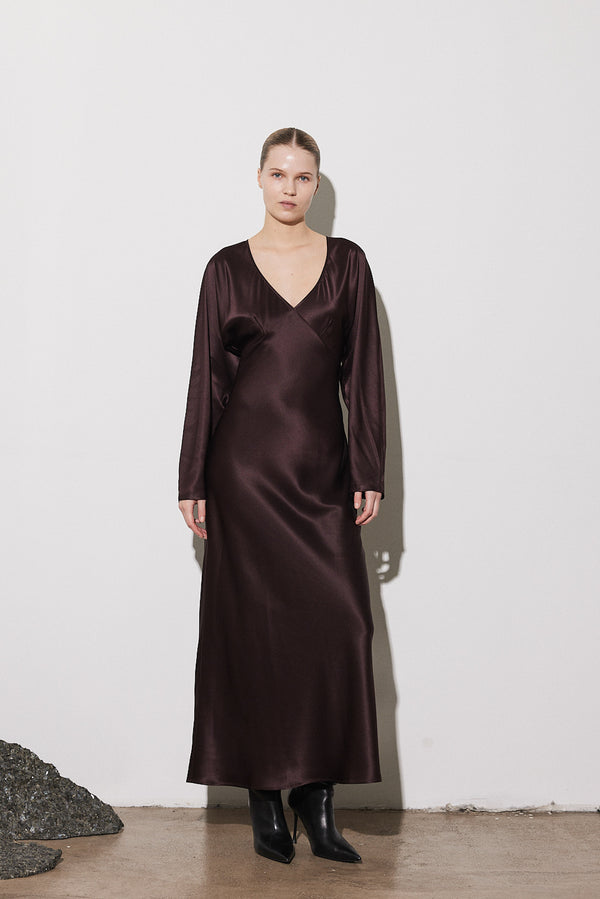 Envelope 1976 Carlo Dress Aubergine