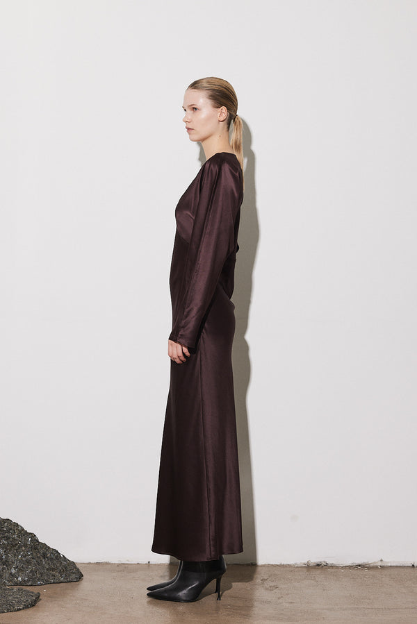 Envelope 1976 Carlo Dress Aubergine