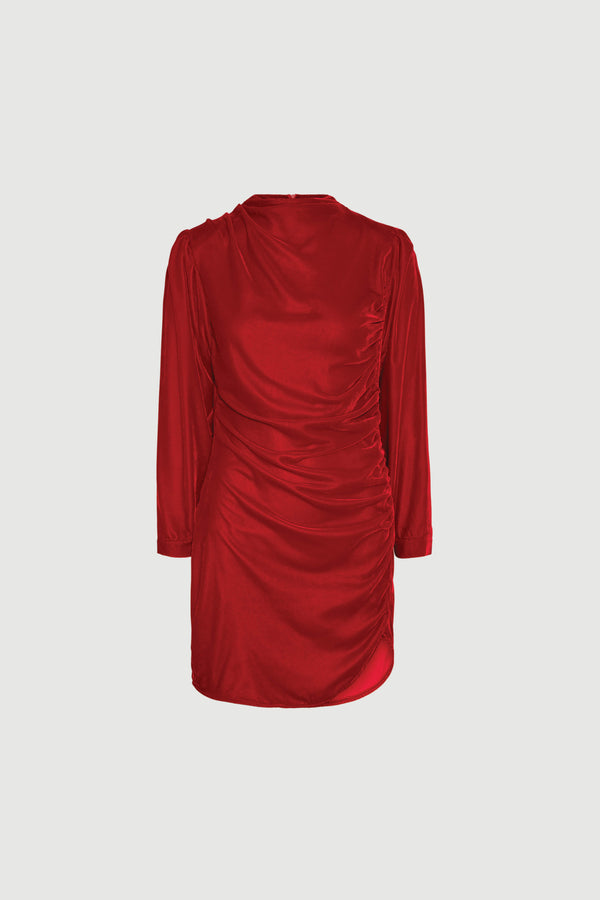 envelope 1976 Jet dress velvet Red