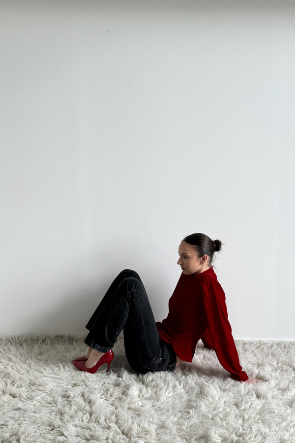 Envelope 1976 Jet Top Velvet Red