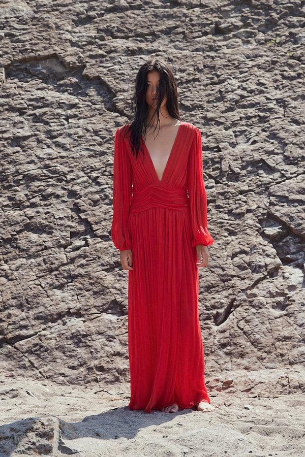 Envelope 1976 Riviera Dress Poppy Red