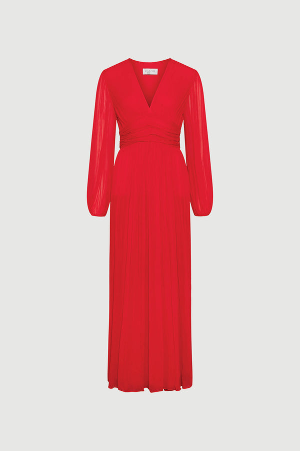 envelope 1976 Riviera dress Poppy red