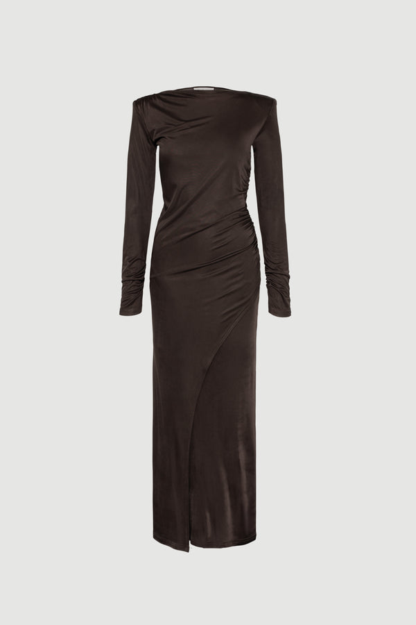 envelope 1976 San Dona dress Brown
