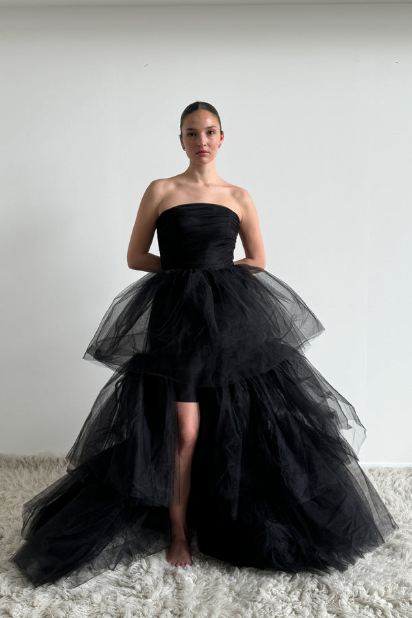 Envelope 1976 Swan Dress Black