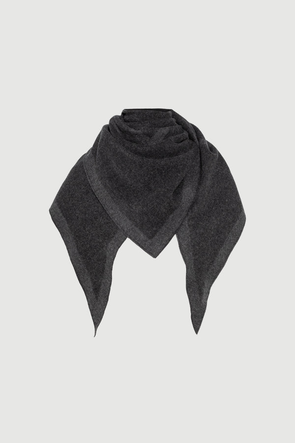 Envelope 1976 Triangle Scarf Charcoal / Volcano