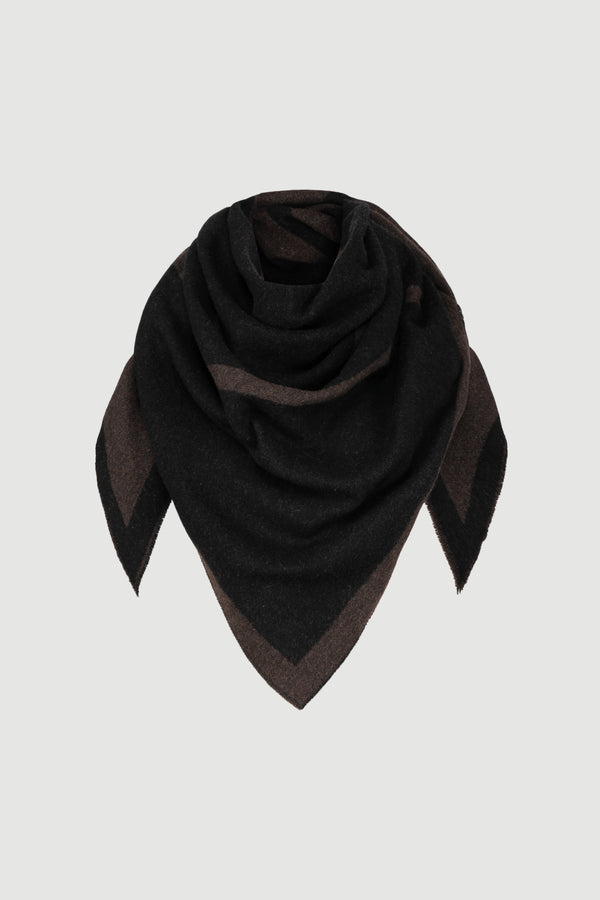 Envelope 1976 Triangle Scarf Tobacco / Black