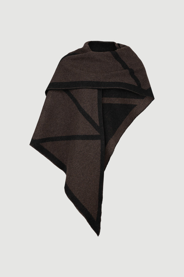 envelope 1976 Triangle scarf Tobacco / Black