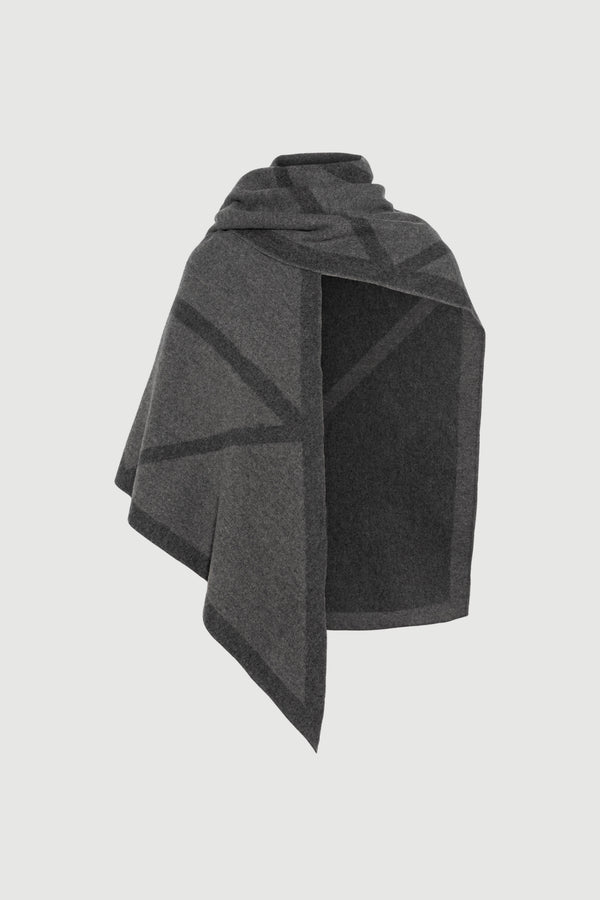 envelope 1976 Triangle scarf Volcano / Dark grey