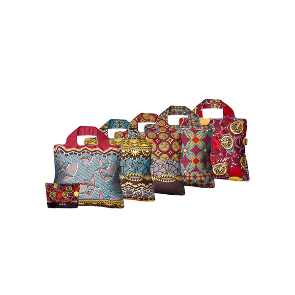 Envirosax Envirosax Full Pouch Sets - Ankara Set Of 5
