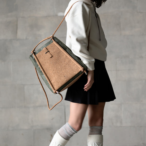 Envirosax Envirosax Organic Cork Shoulder Bag Extendable Nice Backpack EN25124