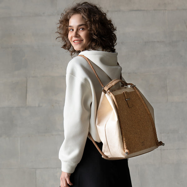 Envirosax Envirosax Organic Cork Shoulder Bag Extendable Nice Backpack EN25124