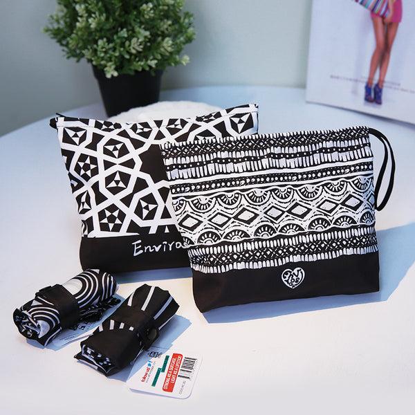 Envirosax Envirosax Zipper Pouch Bag Set Of 2 Black And White