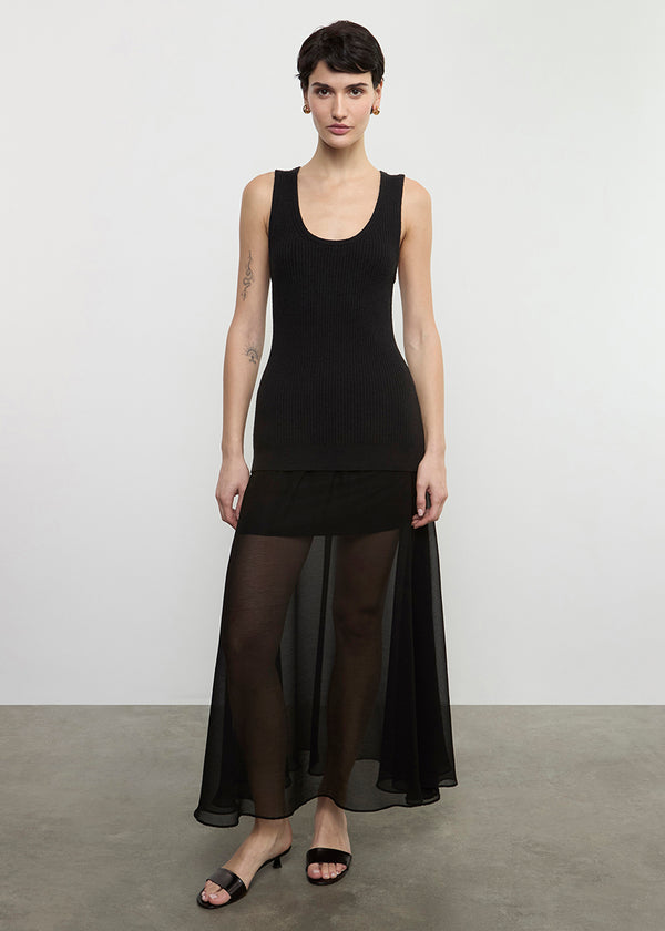 Enza Costa Boucle Knit Tunic Black