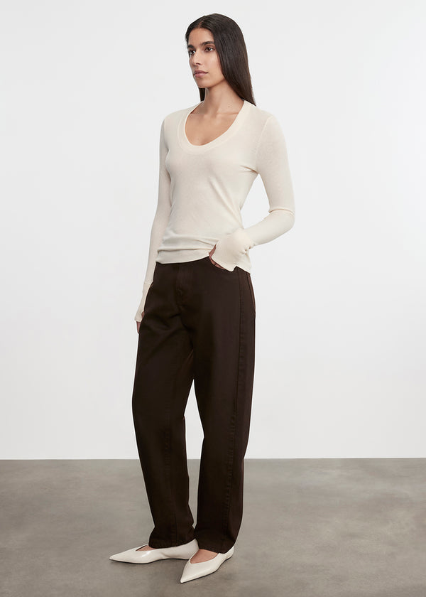 Enza Costa Cashmere Easy Cuffed U Natural
