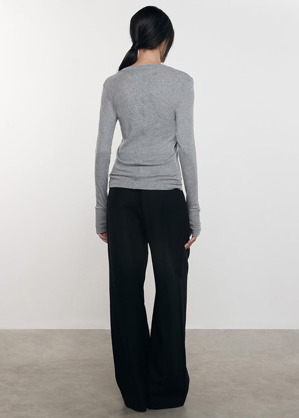 Enza Costa Cashmere Easy Cuffed U Smoke