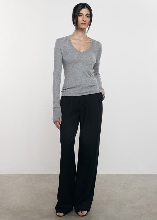 enza costa Cashmere Easy Cuffed U Smoke